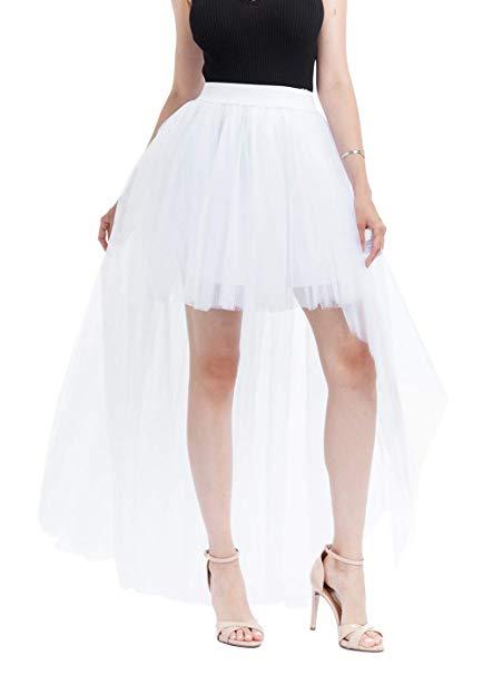 Falda Tul Blanca Mujer