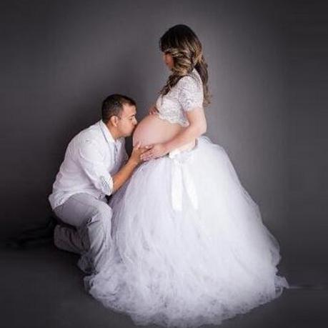 Falda Tul Blanca Mujer