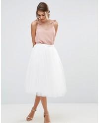 Falda Tul Blanca Mujer