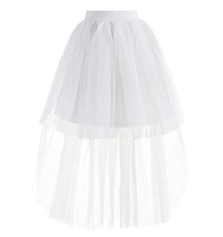 Falda Tul Blanca Mujer