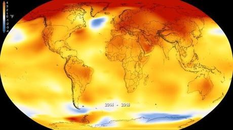 Mapa de anomalías en temperaturas