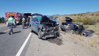 Heridos graves y leves por un choque frontal en la ruta 237