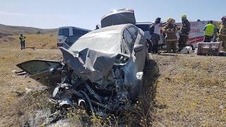 Heridos graves y leves por un choque frontal en la ruta 237