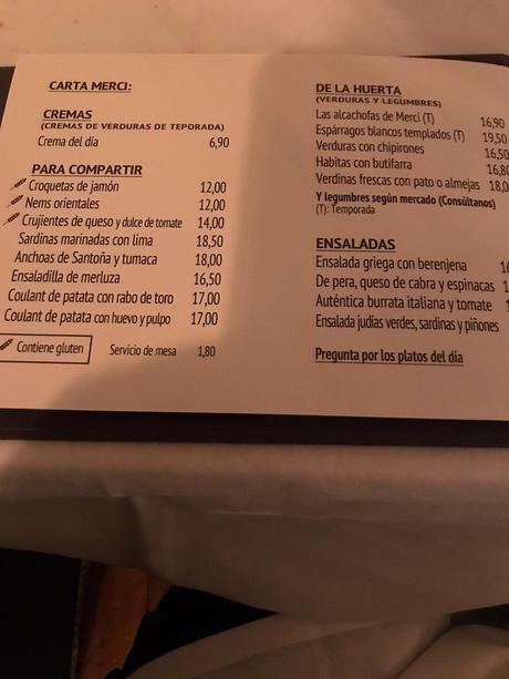 Reseñas Gastronómicas: Restaurante MERCI de Madrid