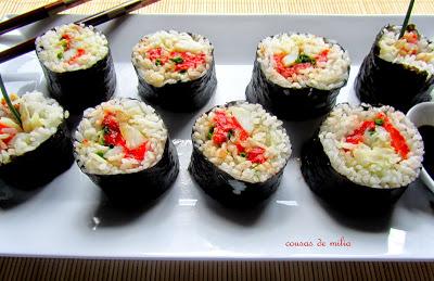 Makisushi de bacalao