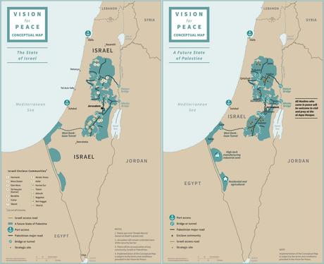 Palestina. El mapa del ‘acuerdo del siglo’ propuesto por Trump prevé un túnel entre Gaza y Cisjordania