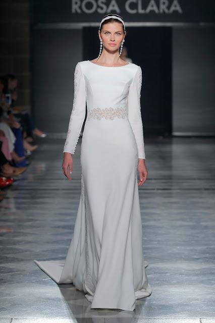 El Art Déco inspira la colección de novias 2020 de Rosa Clará que se ha presentado en la Valmont Barcelona Bridal Fashion Week