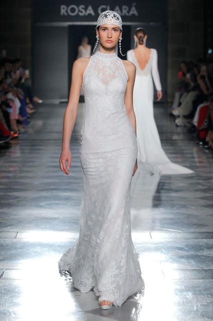 El Art Déco inspira la colección de novias 2020 de Rosa Clará que se ha presentado en la Valmont Barcelona Bridal Fashion Week