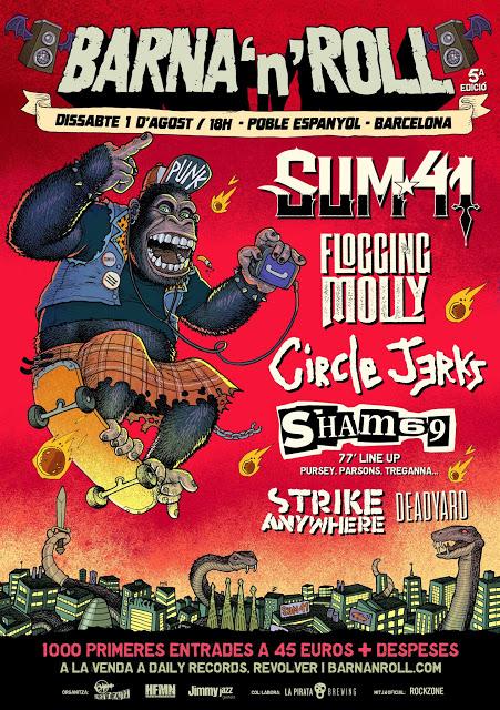 Barna'N'Roll 2020 tendrá a Sum 41, Flogging Molly, Circle Jerks, Sham 69, Strike Anywhere y Deadyard Barna'N'Roll 2020 tendrá a Sum 41, Flogging Molly, Circle Jerks, Sham 69, Strike Anywhere y Deadyard