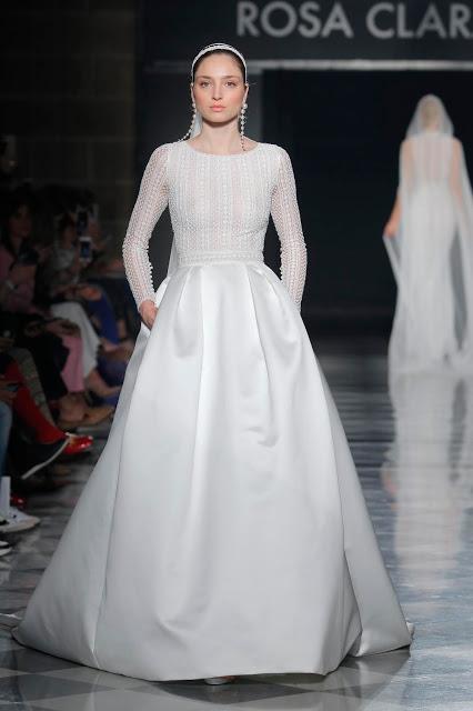 El Art Déco inspira la colección de novias 2020 de Rosa Clará que se ha presentado en la Valmont Barcelona Bridal Fashion Week