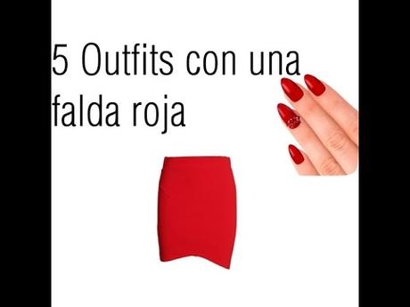 Outfit Con Falda De Tubo Roja