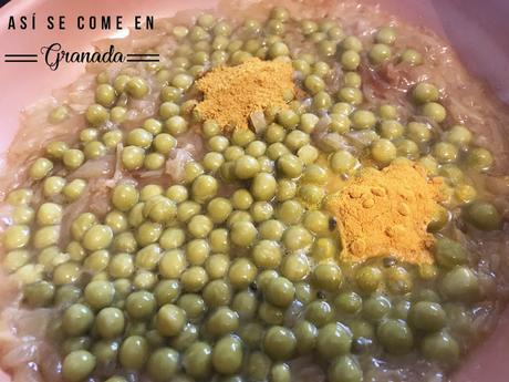 Quiché de guisantes con especias. Juego de blogueros 2.0 Quiché de guisantes con especias. Juego de blogueros 2.0