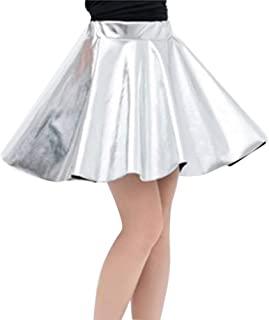 Falda Plisada Plateada Corta