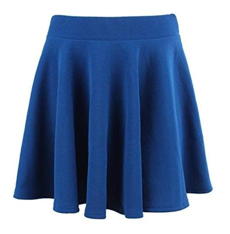 Falda Plisada Plateada Corta