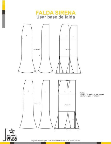 Patron Base Falda Paso A Paso