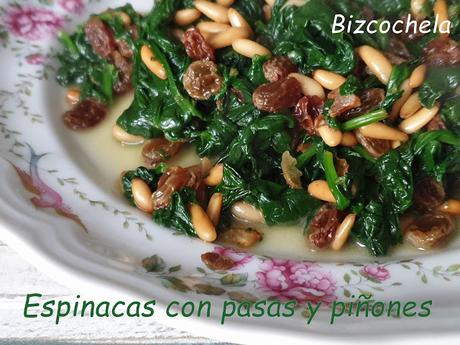 ESPINACAS CON PASAS Y PIÑONES: UN PLATO MEDICINAL ESPINACAS CON PASAS Y PIÑONES: UN PLATO MEDICINAL