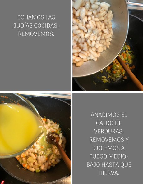 Sopa cremosa de alubias blancas con kale y romero #recetasdobleS {y un toque de cúrcuma para espantar los virus}