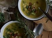 Sopa cremosa alubias blancas kale romero #recetasdobleS toque cúrcuma para espantar virus}