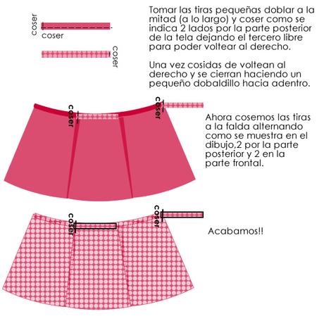 Falda De Tiras De Tela