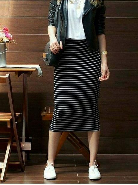 Falda De Tiras De Tela