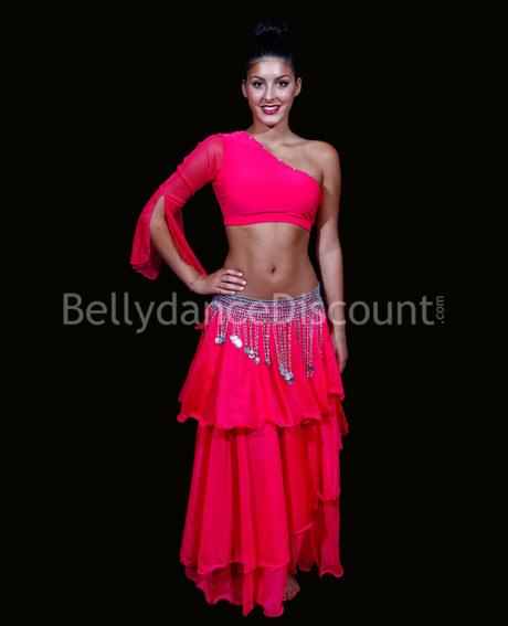 Falda Fucsia Volantes