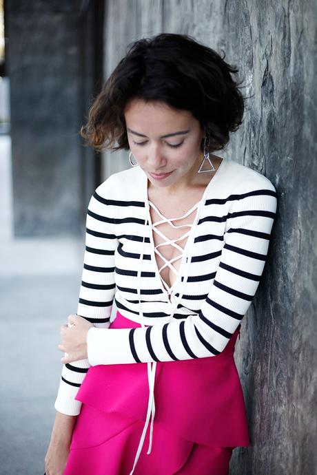 Falda Fucsia Volantes