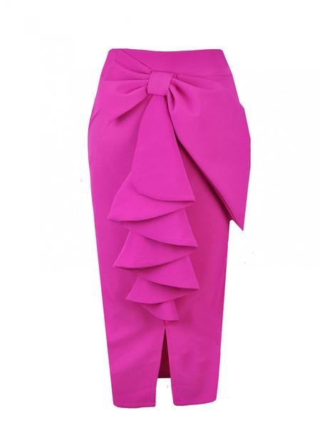 Falda Fucsia Volantes