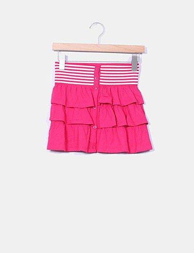 Falda Fucsia Volantes