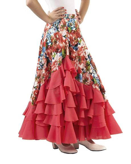 Falda Fucsia Volantes