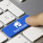 Group of human palms on all sides of a cut out house diagram with setting sun coming through window over water servicios inmobiliarios autogestionados