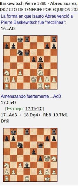 Más partidas interesantes del Campeonato tinerfeño por Equipos - Temporada 2019/2020
