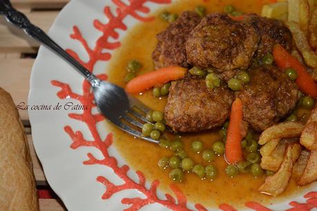 Albóndigas a la jardinera Albóndigas a la jardinera