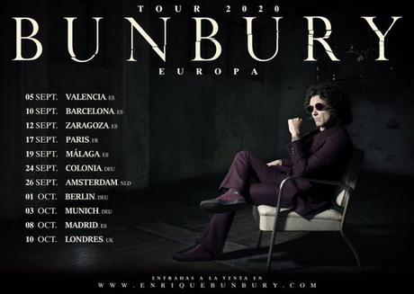 Bunbury anuncia gira 2020 por América, Europa y España