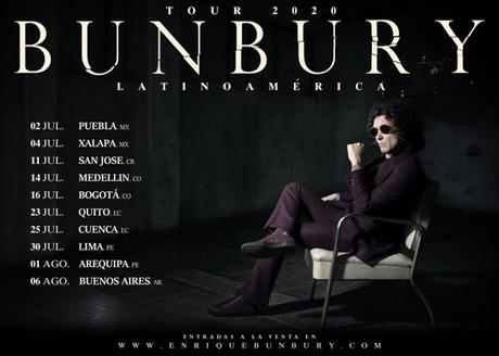 Bunbury anuncia gira 2020 por América, Europa y España