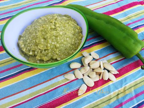 Paté de pimientos verdes y almendras Paté de pimientos verdes y almendras