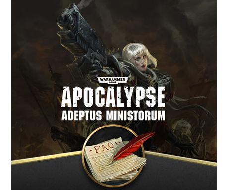 Nuevas FAQs y erratas apocalípticas de las Sororitas