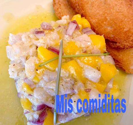 TARTAR DE BACALAO Y MANGO