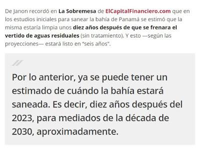 ¿Cuándo estará limpia la bahía de Panamá?