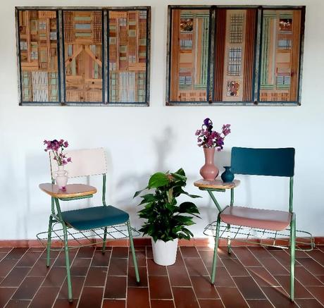 antes_y_despues_pupitres_vintage_15 Antes y después de dos pupitres, transformación con pinturas Fleur