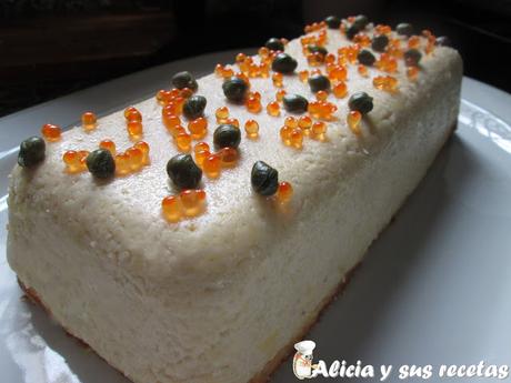 PASTEL SENCILLO DE ESPÁRRAGOS BLANCOS Y SALMÓN AHUMADO