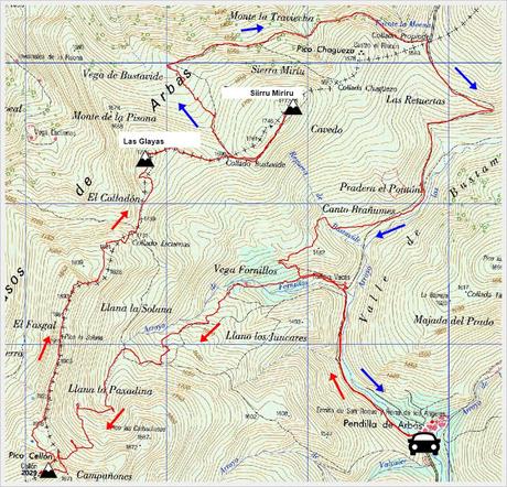 Pendilla-Ceyón-Las Glayas-Siirru Miriu-La Col.lá Propinde