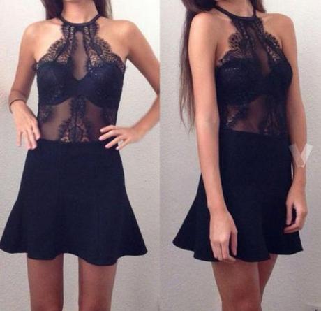 Falda Piel Volante Mango