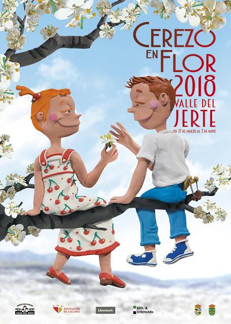 Cartel Oficial 2018 Primavera y Cerezo en Flor, Valle del Jerte Cartel Oficial 2018 Primavera y Cerezo en Flor, Valle del Jerte