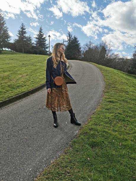 Print animal & denim jacket