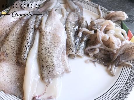 Calamares rellenos de marisco con alioli Calamares rellenos de marisco con alioli