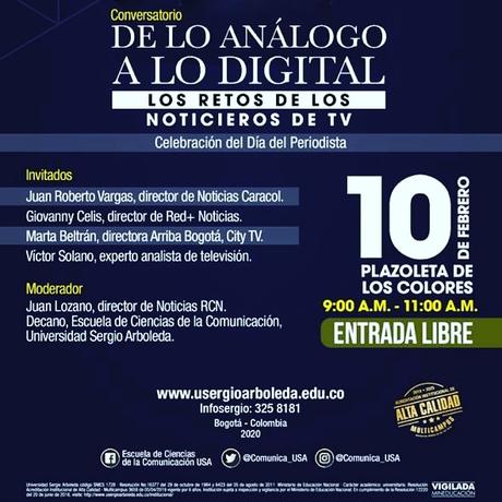 Panel De lo analógico a lo digital - Sergio Arboleda - día del periodista Feb10 2020