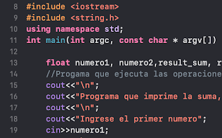 Programa que ejecuta las operaciones básicas de dos números Programa que ejecuta las operaciones básicas de dos números