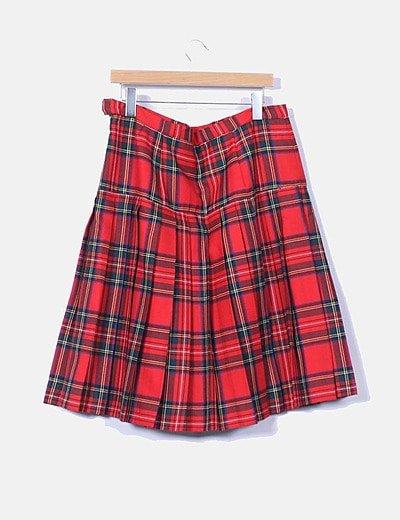 Falda Escocesa Roja
