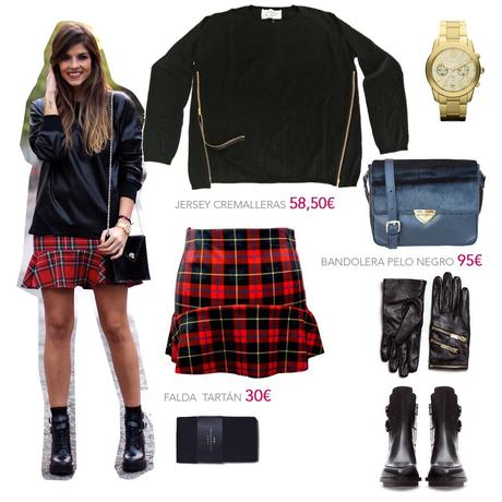 Falda Escocesa Roja