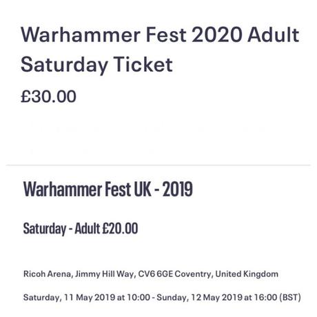 Suben las entradas de Warhammer Fest un 50% este año Suben las entradas de Warhammer Fest un 50% este año